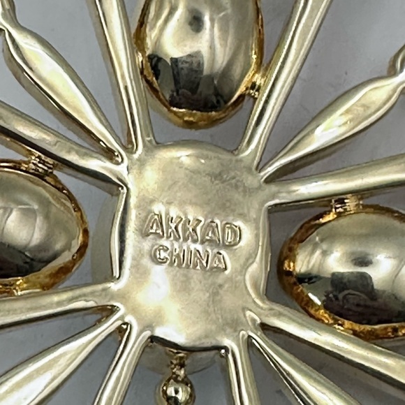 Crystal Cross Baroque Style Statement Multi Stone Embellishment by Akkad Jewelry - Picture 12 of 13